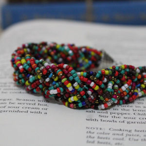Handmade Multicolored Seed Bead Bracelete